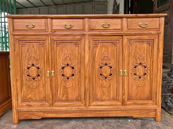 Tủ giày gỗ gõ đỏ tủ giày gỗ gõ đỏ 137x42 cao 97cm