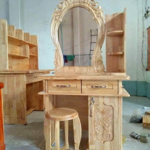 Bàn trang điểm, bảo hành 2 năm. gỗ cao su tự nhiên ngang 80cm chiều cao 1m60cm chiều sâu 40cm