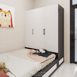 GIƯỜNG NGỦ GỖ BA THANH MDF CHỐNG ẨM